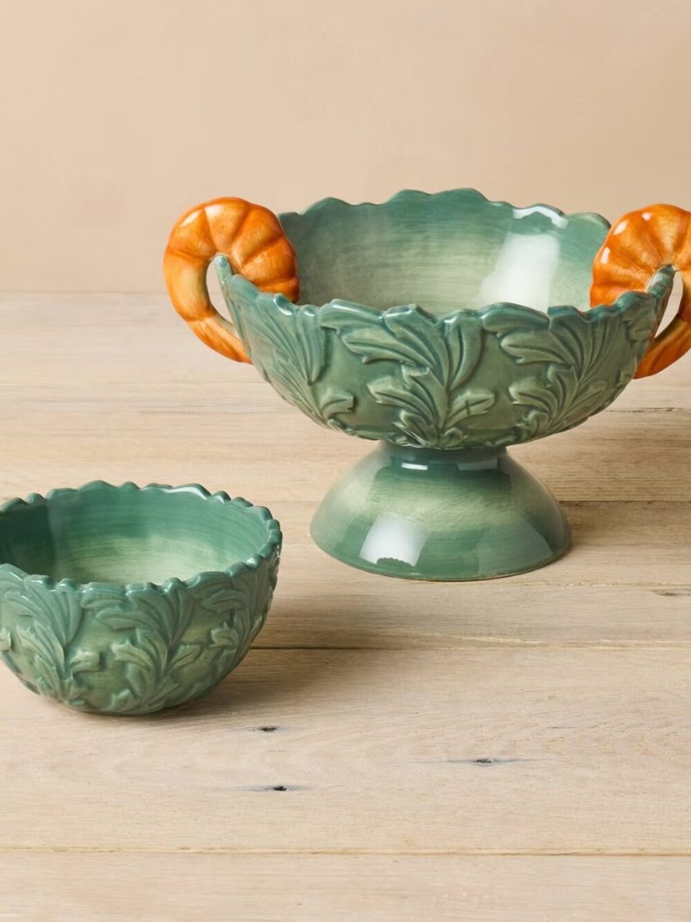 John Derian for Target Vintage Look Stoneware 2pc Shrimp Cocktail Bowl Set NWT